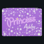 Girls named purple princess star graphic  iPad pro cover<br><div class="desc">Keep your princesses device  protected from scratches and easy to identify with this graphic princess named id cover. Customise with your name,  currently reads Princess Ashley. Unique design by www.mylittleeden.com</div>