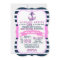 Girl's Nautical Anchor Baby Shower Invitations