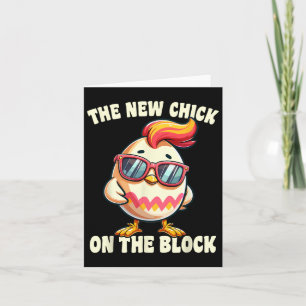 Girls New Chick On The Block Egg Hunting Easter Wo Card