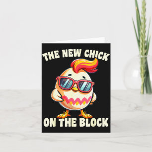 Girls New Chick On The Block Egg Hunting Easter Wo Card