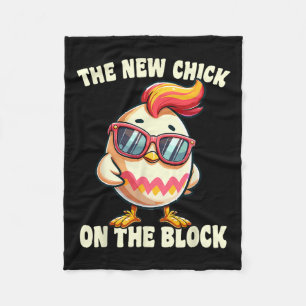Girls New Chick On The Block Egg Hunting Easter Wo Fleece Blanket