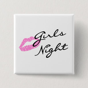 Girls Night 15 Cm Square Badge