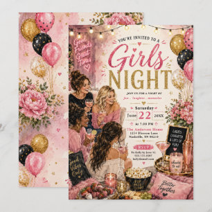 Girls Night Cosy Celebration Invitation