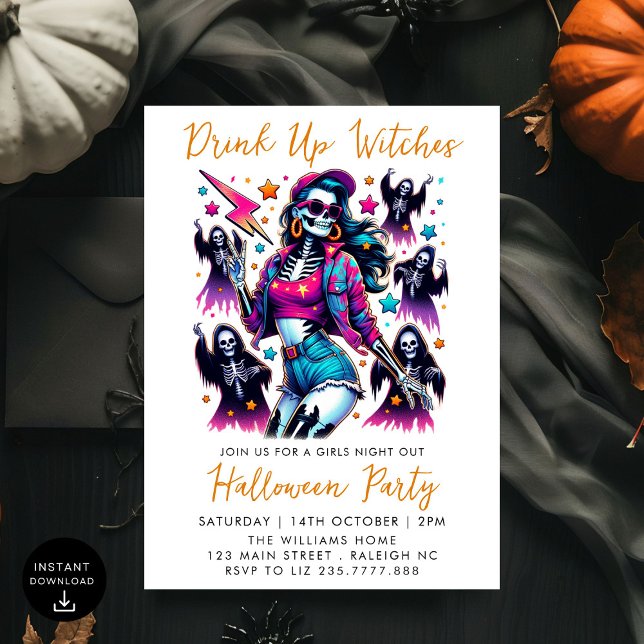 Girls Night Out  Adult Halloween Party Invitation (Creator Uploaded)