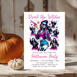 Girls Night Out  Adult Halloween Party Invitation