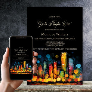 Girls Night Out Bachelorette Party Invitation