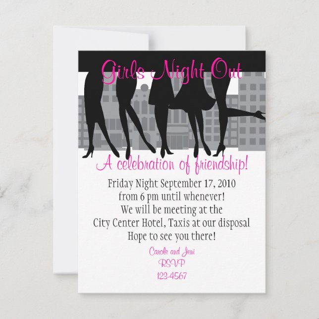 Girls Night Out Invitation (Front)
