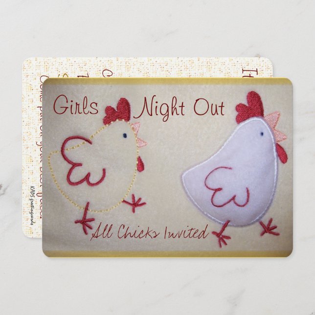 Girls Night Out Invitation (Front/Back)