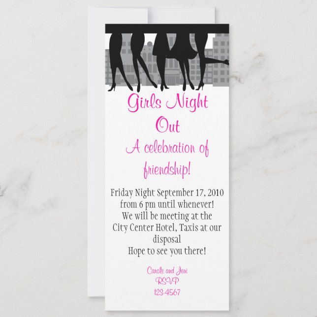 Girls Night Out Invitation (Front)