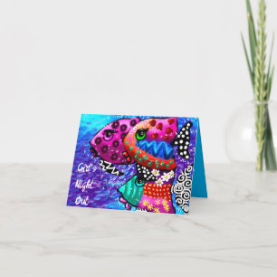 Girl's Night Out Invitation Whimsical Fish Art