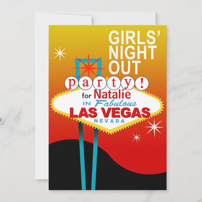 Girls Night Out Party in Las Vegas Invitation (Front)