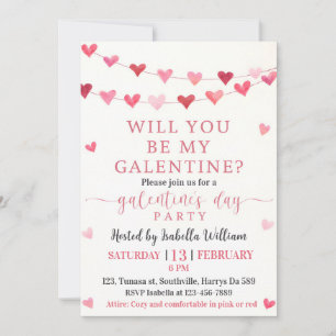 Girls Night Party - Will You Be My Galentine’s Day Invitation