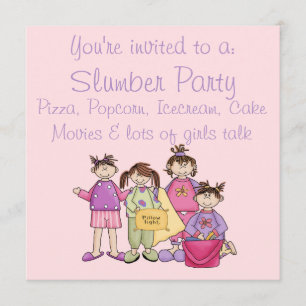 Girl's Night Slumber Party Invitation