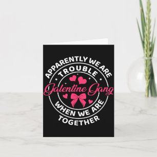 Girls night squad galentine gang women valentines card