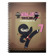 Girls NINJA Kicking it Karate Warrior Pink Black