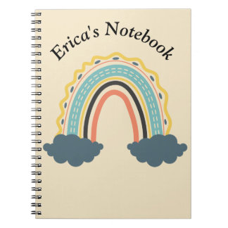 Girl's Notebook Rainbow Design.