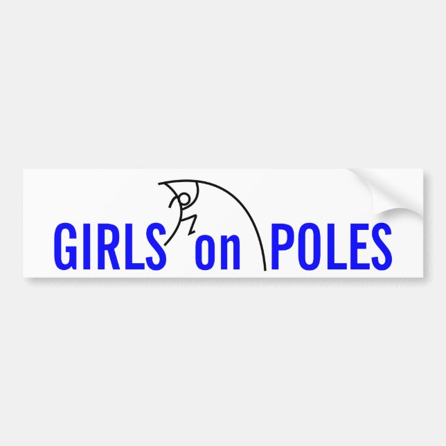 Girls on Poles Bumper Sticker (Front)