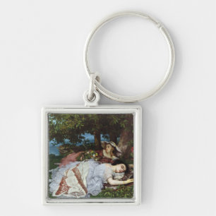 Girls on the Banks of the Seine, 1856-57 Key Ring