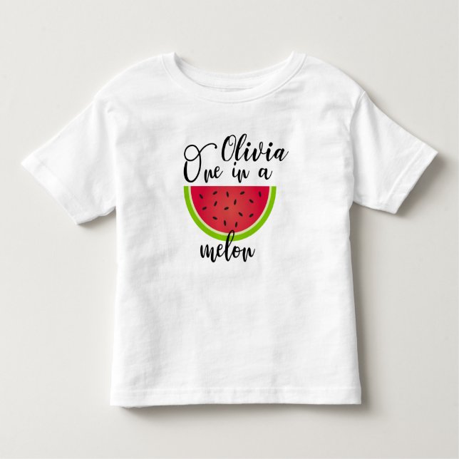 Girls One In A Melon First Birthday T-Shirt (Front)