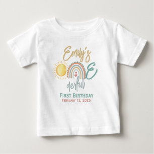 Girl's Onederful First Birthday Baby T-Shirt