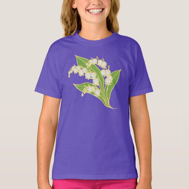 Girls Organic T-shirt: Lily of the Valley T-Shirt (Front)