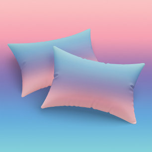 Girls Pastel Blue Purple Pink Minimalist Pillowcase