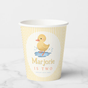 Girls Pastel Summer Farm Duck Toddler Birthday Paper Cups