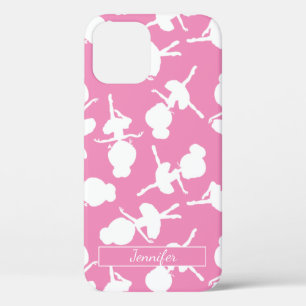 Girls Personalised Ballet Costume and Slipper Pink iPhone 12 Case