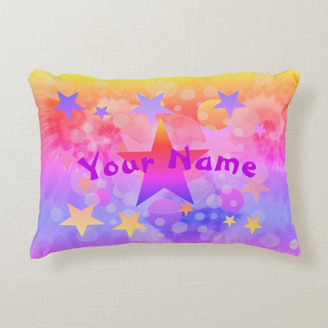 Girl's Personalised Throw Pillow HAMbyWG (Front)