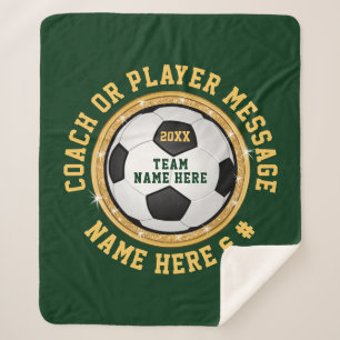 Girls Personalized Soccer Senior Night Gift Ideas Sherpa Blanket