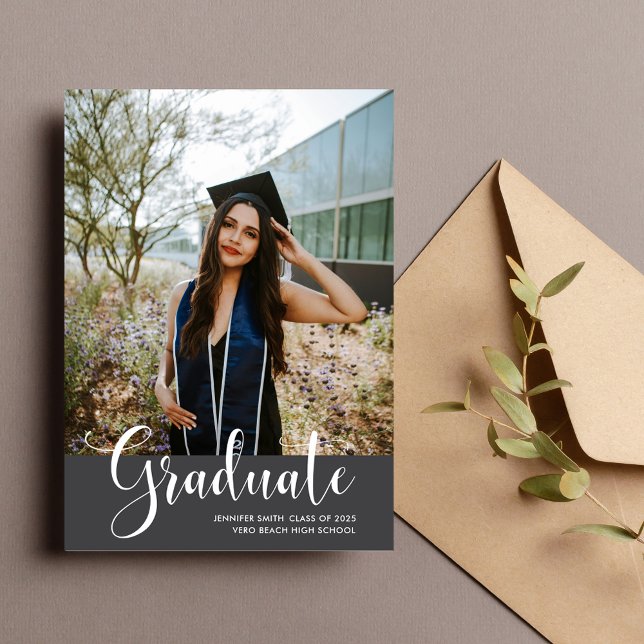 Girl's Photo Graduation Party Announcement (Girl's Photo Graduation Party Announcement)