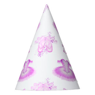 Girls Pink Ballerina Tutu Ballet Party Hat