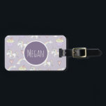 Girl's Pink Doodle Magical Pattern with Name Kids Luggage Tag<br><div class="desc">This cute whimsical girly design is a part of a collection featuring cute doodles for children and baby's apparel, accessories, and nursery decor. This luggage tag design features a hand drawn doodle pastel rainbow, magical unicorn, heart and cupcake pattern and can be personalised with your girl's name, an email address...</div>