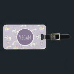 Girl's Pink Doodle Magical Pattern with Name Kids Luggage Tag<br><div class="desc">This cute whimsical girly design is a part of a collection featuring cute doodles for children and baby's apparel, accessories, and nursery decor. This luggage tag design features a hand drawn doodle pastel rainbow, magical unicorn, heart and cupcake pattern and can be personalised with your girl's name, an email address...</div>