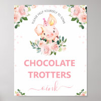 Girls Pink Floral This Little Piggy Birthday Party