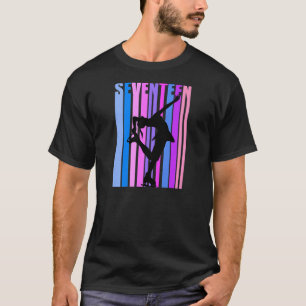 Girls Pink Ice Skating 17th Birthday Ice Dancer Fi T-Shirt