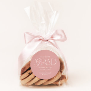 Girls pink multi photo modern contemporary classic round sticker