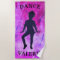 Girls Pink Purple Galaxy Dance Beach Towel