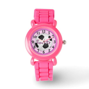 Girls Pink Soccer Watch for Kids