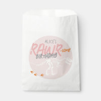 Girls Pink T-Rex Dinosaur Fossil Kids Birthday