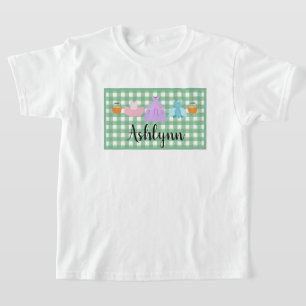 Girls Plaid Trick Or Treat  T-Shirt
