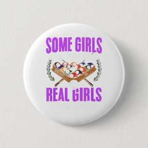 Girls Play With Snooker Pool Players Girl Billiard 6 Cm Round Badge