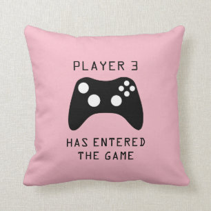 Girls Player 3 Has Entered the Game Video Game Cushion