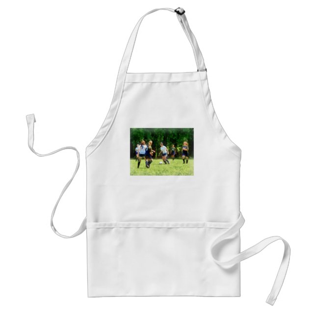 Girls Playing Soccer Standard Apron (Front)