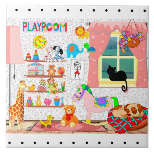 Girl's Playroom Ceramic Tile