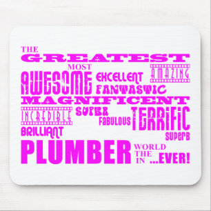 Girls Plumbers : Pink Greatest Plumber Mouse Pad
