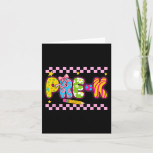Girls Pre-k Back To School Coquette Preppy Floral Card