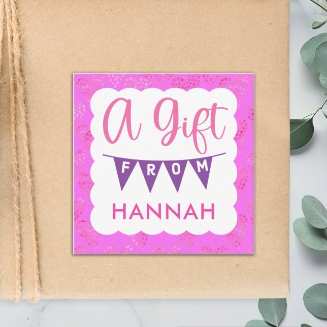 Girls Pretty Pink Birthday Gift Enclosure Card (Creator Uploaded)