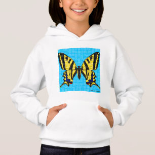 Girl's Pull-Over Hoodie (white) - Swallowtail