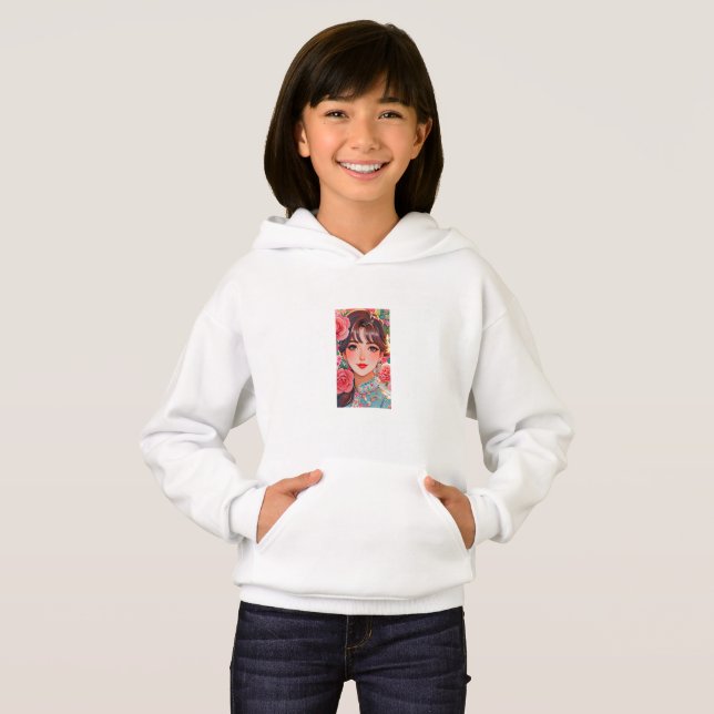 Girl's Pullover Hoodie (Front Full)